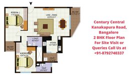 Century Central Kanakapura Road, Bangalore 2 BHK Floor Plan