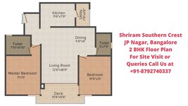 Shriram Southern Crest JP Nagar, Bangalore 2 BHK Floor Plan