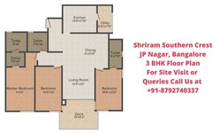 Shriram Southern Crest JP Nagar, Bangalore 3 BHK Floor Plan