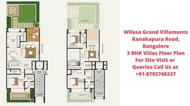 Wilasa Grand Villaments Kanakapura Road, Bangalore 3 BHK Villa Earth Floor Plan