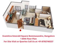 Svamitva Emerald Square Bommasandra, Bangalore 1 BHK Floor Plan