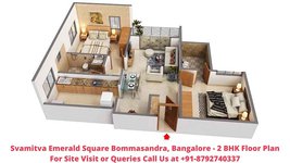 Svamitva Emerald Square Bommasandra, Bangalore 2 BHK Floor Plan