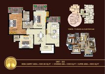 3 BHK Floor Plan of Inaaya Royal Heights