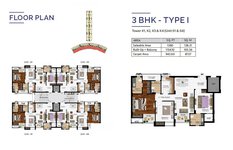 3 BHK Type 1 Floor Plan of Shalimar Mannat Extension