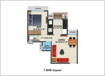 Arihant Anaika 6 Taloja, Navi Mumbai 1 BHK Floor Plan