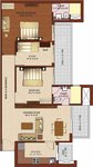 RG Luxury Homes Noida Extension 2 BHK Floor Plan