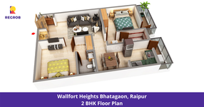 Wallfort Height 2 BHK Floor Plan
