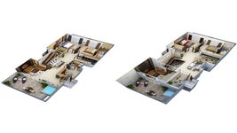5 BHK Duplex Floor Plan of Veridia Wave City