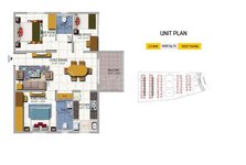 2 BHK Floor plan of Urbanrise On Cloud 33