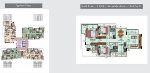 3 BHK Floor Plan of Mahindra Aqualily
