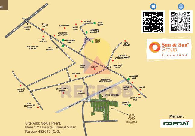 ☎+91-7669634395 | Solus Pearl is  a Gated Community Plots For Sale In Kamal Vihar Raipur | Price 11 Lacs.
