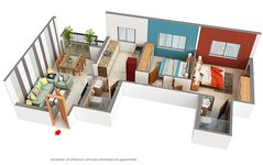 2 BHK Floor Plan of Sobha Dream Acres Oasis
