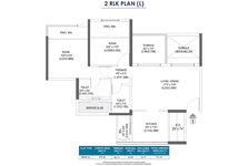 2 BHK Large Floor Plan of Park connect