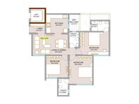 3 BHK Floor Plan of ANP Memento