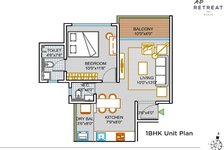 1 BHK Apartment Floor Plan
