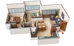 2 bhk floor plan of skyi star city