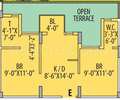 2 bhk floor plan of atri surya toron