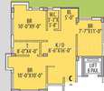 3 bhk floor plan of atri surya toron