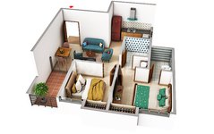 2 bhk floor plan of Atri Rays