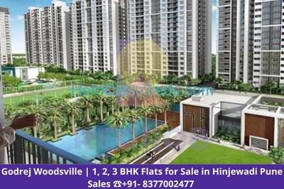 ☎+91-8377002477 | Godrej Woodsville offers 1, 2, 3 BHK Flats for Sale in Hinjewadi Pune. Price 56 Lacs.