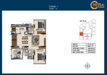 3 BHK Floor Plan of Radiance Majestic