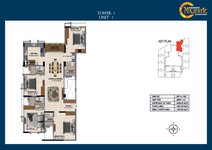 4 BHK Floor Plan of Radiance Majestic