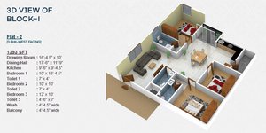 3 bhk floor plan of nestcons chintala residency