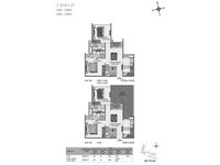 2 BHK Floor Plan Casagrand Aria