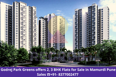 ☎+91-8377002477 | Godrej Park Greens offers 2, 3 BHK Flats for Sale in Mamurdi Pune.