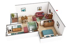 1 BHK Floor Plan of Casagrand Platinum Joy