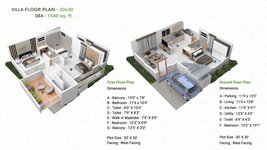 Future Aspera 3 BHK Villa floor plan