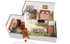 1 BHK Floor Plan of Rohan Ananta