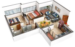 2 bhk floor plan of mantra mirari