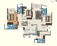 3 BHK Floor Plan of Sattva Aqua Vista