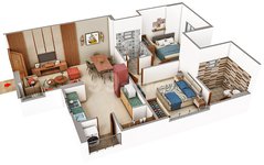2 BHK Floor Plan of Aaravi 119