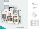 2 BHK Floor Plan of Adani Amogha