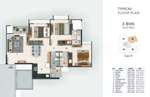 3 BHK Floor Plan of Adani Amogha