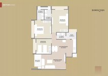 3 bhk floor plan of sanvicasa sparsh