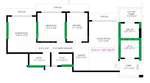 2 bhk floor plan of sheetal meghdoot