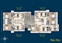 2 bhk floor plan of aadhunik pearl