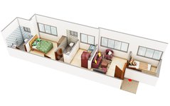 2 bhk floor plan of haware intelligentia axis