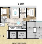 2 bhk floor plan of daivi eterneety