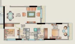 2 BHK Floor Plan of Karmvir Saraswati Apartment