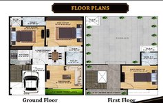 3 bhk villa floor plan of swastik villas