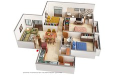 3 bhk floor plan of shivalay sattva