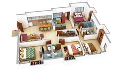 4 bhk floor plan of chitrakatha