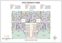 3 bhk floor plan of space paramount tower