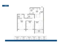 2 bhk floor plan of raheja sterling