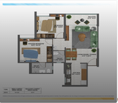 2 bhk floor plan of kumar codename lighthouse