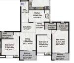 3 bhk floor plan of nyati esteban